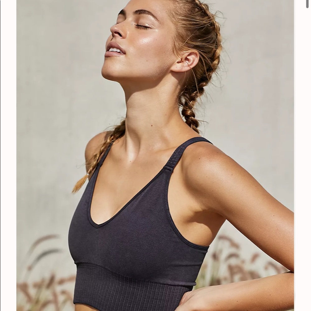 NWOT Free People Movement - Good Karma Crop Tank (Solid Black - M/L)
